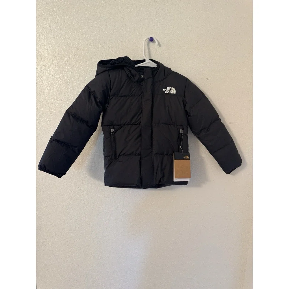The North Face Kids North Down Hooded Jacket Black Puffer Coat 4T NF0A7UMJJK3-4T